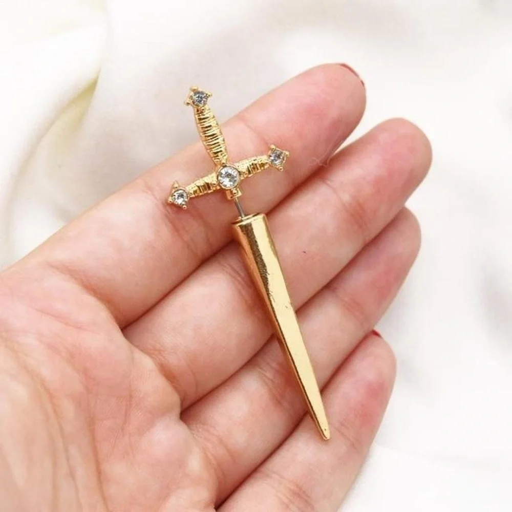 Gold Sword Ear Jacket